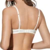 Costas de sutiã push up marfim com fecho e alças ajustáveis, em tecido elástico suave que proporciona suporte confortável e toque delicado.