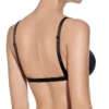 Costas de sutiã multiposições preto com enchimento e aros, alças reguláveis e fecho traseiro, ideal para suporte discreto e versátil.