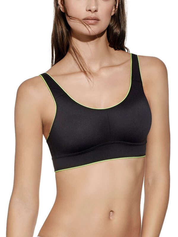 032 GINA - PRETO E VERDE - 01 Sutiã Gina