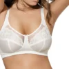 Sutiã Valeria - Marfim - Sem Aros Sem Enchimento Sutiã sem aros e enchimento, com renda delicada e fecho traseiro, ideal para suporte confortável e acessível com alças ajustáveis.