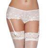 014 - GRACE COULOTTE - MA - 01 Cueca couloutte em tule bordado branco com renda - foto de produto